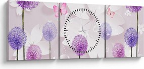 Kép - A virágok folyóján (órával) (90x30 cm)