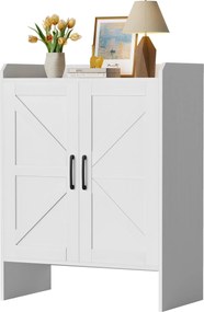 Cipősszekrény Szabadon Álló Könyvespolc 5 Szintes, Ajtóval, Fehér