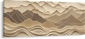 Kép - 3D hegyvonalak (120x50 cm)