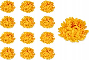 Krizantém finom fej sárga 12db-os művirág szett