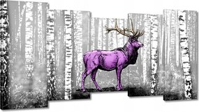 Vászonkép 150x80 Szarvas Nyírfa Erdő