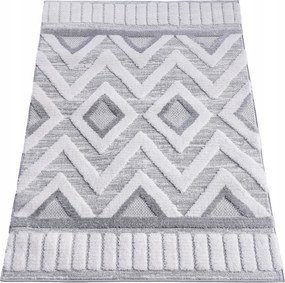 Szőnyeg 120x180 Boho Berber Hálószoba Nappali Szürke Krémszínű Kétszintes