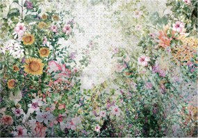 Fotótapéta Virágos Provence Vintage Elegáns Rózsa Napraforgók 208x146 +ragasztó