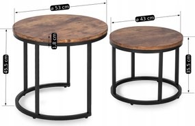 Dohányzóasztal szett FIGO rusztikus tölgy