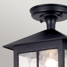 Elstead klasszikus kültéri mennyezeti lámpa winchester fekete átlátszó IP43 elsbl18a-black