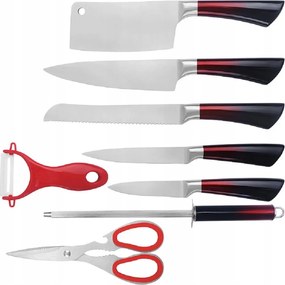 Home Elements , Konyhai késkészlet praktikus állványban, 9 részes.