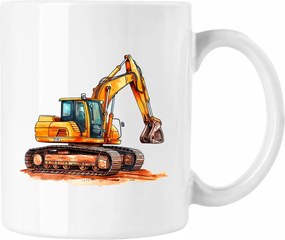 Bögre kotrógép építőipari járművek fehér 330ml