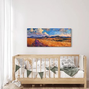 Kép - Olajfestmény tájkép (120x50 cm)
