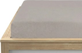MOLTON fleece gumis lepedő világosszürke 90 x 200 cm