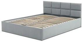 MONOS kárpitozott ágy matrac nélkül mérete 180x200 cm Világos szürke