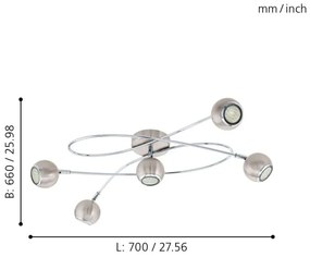 Eglo 94251 - LED Spotlámpa LOCANDA 5xGU10-LED/3W/230V