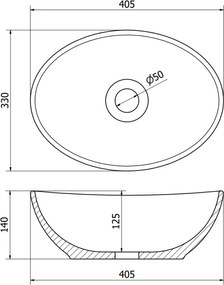 Mexen ELZA mosdó, 40x34 cm, fehér, 21014000