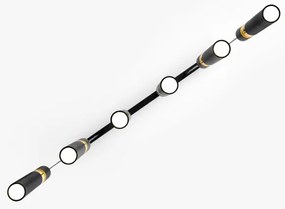 Jupiter 2005 - Csillár zsinóron ALAS 6xGU10/10W/230V fekete/arany