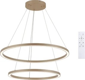 Brilagi - LED dimmelhető függeszték PORTOFINO LED/98W/230V átm. 80 cm bézs + távirányító