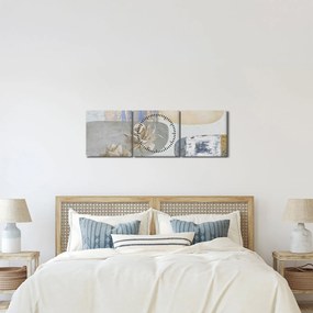 Kép - Festészet virágokkal és textúrákkal (órával) (90x30 cm)