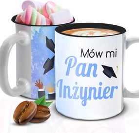 Bögre 300ml Fekete Belső Ajándék Mérnöknek Az Ön Neve Kreátor