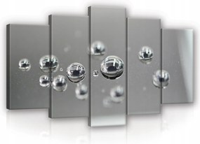 Modern Vászonkép 5 Részes 3D Ipari Gömbök Vászon Falra 100x60