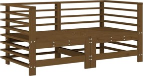 vidaXL 2 db mézbarna tömör fenyőfa kerti sarokkanapé