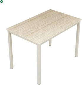 Étkezőasztal 110x70x75 cm, MDF, travertin, GDT-202 TRV