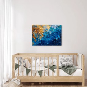 Kép - Kék-arany festmény (70x50 cm)