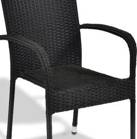 PARIS Kerti rattan szék szett - 6 db