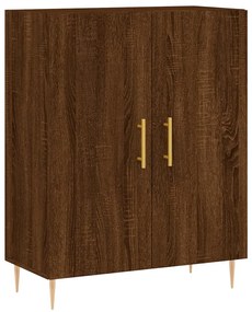 barna tölgy színű szerelt fa magasszekrény 69,5 x 34 x 180 cm