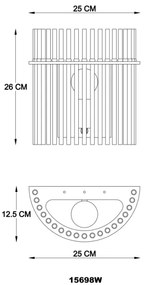 Globo 15698W - Fali lámpa GORLEY 1xE27/60W/230V fekete