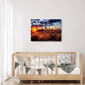 Kép - Arany sivatagi óra (üvegen) (70x50 cm)