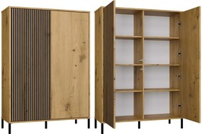 KAMARO 2DD/SLIM polcos szekrény, 103,5x147,5x40 cm, tölgy