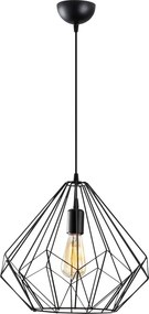 Diamond 703-S fekete vas függőlámpa, Ø37 cm