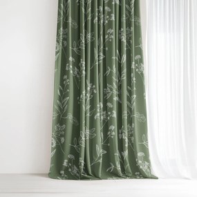 Goldea pamut függöny - gyógynövény levelek 240x150 cm