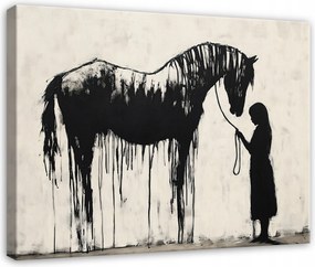 Vászonkép Absztrakt Banksy Modern Hálószoba Nappali Hálószoba 100x70