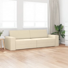 Padló Kanapéágy 2 az 1-ben Krém 245x150x60.5 cm Szövet