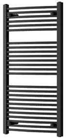 Egyenes törölközőszárító radiátor 1200x600 mm fekete
