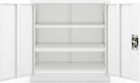 Fém irodai és műhelyszekrény fehér BEATA D600 900 x 930 x 600 mm