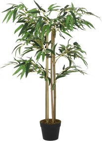 vidaXL zöld mű bambusz fa 760 levéllel 120 cm