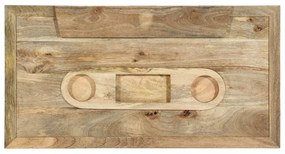 magnókazetta formájú tömör mangófa dohányzóasztal 100x52x45 cm