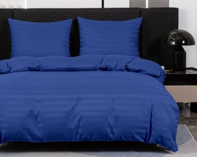 JASMINE szállodai mikroszálas ágyneműhuzat, sötétkék – 2 cm-es csíkos Ágyneműhuzat mérete: 70 x 90 cm | 140 x 220 cm