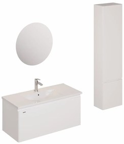 Fürdőszobagarnitúra mosdóval mosdócsappal, kifolyóval és szifonnal Naturel Ancona fehér KSETANCONA4
