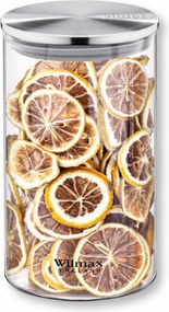 Üveg tároló tartály fedéllel Wilmax 1100 ml Élelmiszer Sütemény Kásák