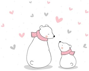 Family Cubs gyerek falmatrica, 90 x 60 cm - Ambiance