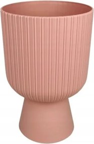 Virágtartó világos rózsaszín lábon 26,5x17,8cm univerzális klasszikus virágtartó