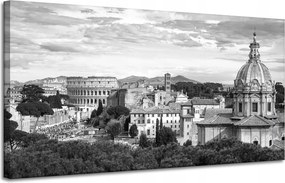 Vászonképek Róma látképe fekete-fehér 120X60