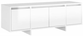 magasfényű fehér szerelt fa TV-szekrény 120x30x40,5 cm