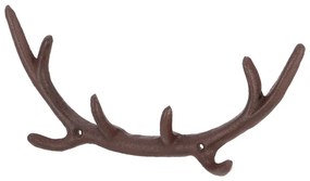 Barna fém fali fogas Antlers – Esschert Design