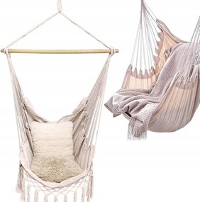 Függőágy Brazil Bézs Függőszék Kerti Hinta Kerti Db
