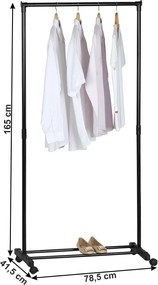 Mozgatható akasztó, fekete, VANDER