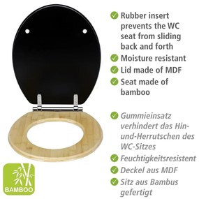 WC-ülőke automatikus záródással 37 x 44 cm Bambusa – Wenko