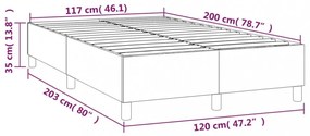 világosszürke bársony ágykeret matrac nélkül 120x200 cm