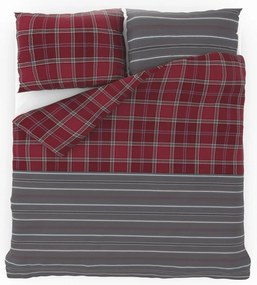 Kvalitex Delux Campus pamut ágynemű, szürke, 140 x 200 cm, 70 x 90 cm, 140 x 200 cm, 70 x 90 cm